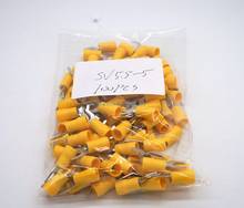 SV5.5-5 Yellow Furcate Terminal Cable Wire Connector 100PCS Fork Type Insulated Wiring Terminals for 100pcs 2024 - buy cheap