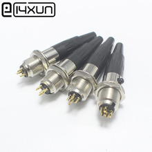 Eclyxun-conjunto de mini xlr 3/4/5/6 pinos, plugue fêmea + soquete macho, conector de microfone e áudio, para cabo de solda reto 2024 - compre barato