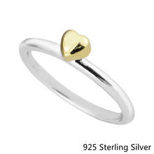 CKK 925 Sterling Silver 14K Gold Puzzle Heart Rings For Women Original Fashion Jewelry Making Anniversary Gift 2024 - buy cheap