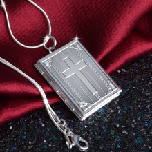 New Lower Price 925 Sterling Silver  Square Shape Carve Cross Locket Photo Pendant Necklace Lovers Charms Collar Jewelry 2024 - buy cheap