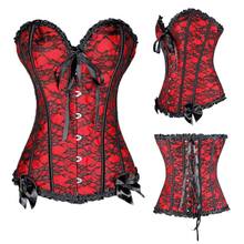 Sexy Corsets And Bustiers Steampunk Clothing Gothic Lace Up Boned Overbust Waist Cincher Body Shaper Corselet Plus Size S-6XL 2024 - buy cheap