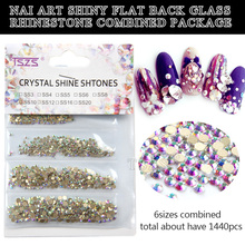 1bag/lot Mixed Size Flat Back Rhinestone Decoration SS3-SS10 Nail Art DIY 3D Glitter Diamante Crystal Gem 2024 - buy cheap