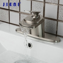 JIENI-grifo mezclador de latón macizo para baño, grifería de cubierta de níquel cepillado montado en cubierta, lavabo, Mezclador de Baño 2024 - compra barato