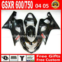 Free custom for 2004 2005 SUZUKI GSXR 600 750 glossy black fairing K4 RIZLA version gsxr600 QEC GSX  R750 04 05 motorcycle 743 2024 - buy cheap