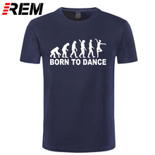 REM-Camiseta de manga corta para hombre, camisa de manga corta de algodón a la moda, ropa de Ballet, de la evolución del Ballet nacido para bailar, de verano 2024 - compra barato