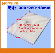 Fast Free Ship Wide and big aluminum radiator 300*220*18MM Aluminum radiator cooling plate Electronic Power Amplifier Heat Sink 2024 - buy cheap