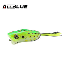 Allblue alta qualidade popper sapo isca 60mm/14g snakehead isca topwater simulação sapo isca de pesca baixo macio isca 2024 - compre barato