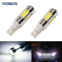 YCCPAUTO-bombillas LED T10 W5W para coche, lámpara de luz de estacionamiento inversa de 12V, color blanco, 194, 192, 168, COB, 7,5 w, 2 unidades 2024 - compra barato