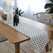 Dining Table Runner Nordic Grey Cotton Linen Table Runners Modern chemin de table Home Decoration 2024 - buy cheap