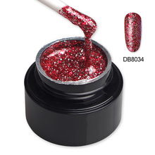 MONASI Red Bright Platinum Sequins UV Gel Glitter Nails Polish Bling LED UV Professional Manicure Varnish 2024 - buy cheap