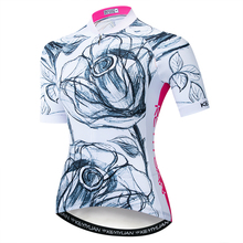 2019 Keyiyuan Women's Spring and Summer Color Roses Jersey Short Sleeve Tops Breathable Sweat Road Bike Clothes 2024 - buy cheap