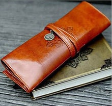 Hot Leather school pencil Case Bag lapices school supplies Kid Party pen box school supplies pencilcases Gift for girls 2024 - buy cheap