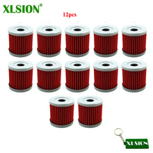 XLSION 12x Oil Filters Fit Suzuki DRZ 400 400E 400S 400SM LTZ400 LTR450 LTZ 400 LTR 450 QUADRACER ATV Dirt Motor Bike 2024 - buy cheap