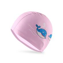 New Cartoon Swimming Cap PU Children Waterproof Swimming Cap Fish Animal Printing Ear Protector Diving Cap 2024 - buy cheap