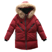 2019 Novo Bebê Meninos Casaco de Inverno 5 Para 16 Ano Crianças Encapuzados Patchwork Para Baixo Bebê Menino Jaqueta de Inverno Engrossar Quente parkas Outerwear 2024 - compre barato