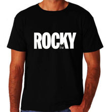 "Rocky Logo Boxing Movie Fight Gym Workout Training 80'S Party New High Quality 2019 Short Sleeves Cotton Funny Tee Shirt 2024 - buy cheap