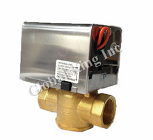 G 1'' DN25 220V Blue Electric Ball Valve, Brass 2 Way Motorized Ball Valve 2024 - buy cheap