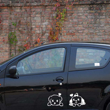 Чехол для автомобиля с мультяшной собачкой Aliauto, наклейка для всего кузова автомобиля для skoda Honda Hyundai Kia skoda Volkswagen skoda cruze 2024 - купить недорого