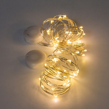 Cadena de luces Led de alambre de cobre, 1M, 2M, 3M, funciona con pilas, decoración para fiestas navideñas y bodas 2024 - compra barato
