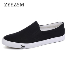 ZYYZYM Men Shoes 2021 Spring Summer Fashion Sneakers Men Vulcanize Shoes Light Ventilation Slacker Men Canvas Shoes Men Black 2024 - buy cheap