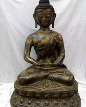 26" China Tibet old bronze gild buddhism Buddha fine Shakyamuni sculpture Statue 2024 - buy cheap