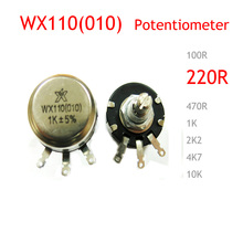 10pcs/lot WX110 WX010 1W 220R Potentiometer 2024 - buy cheap