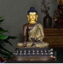 41CM large huge -TOP High grade GOOD Buddha HOME family silvering Effective protection Nepal Shakya Buddha GOD Buddha statue 2024 - buy cheap