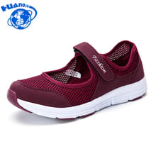 HUANQIU-zapatos informales de malla de aire para mujer, zapatillas planas de algodón, transpirables, para primavera y verano, JH131, 2018 2024 - compra barato