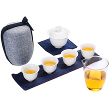 Hot sale Portable Teapot, Ceramic Express Cup, One Pot, Four Cups Travel Tea Set, Filter Tea Cup, Car Outdoor 2024 - buy cheap