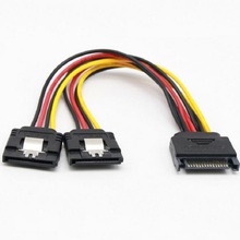 Divisor de HDD de 15 Pines, cable de alimentación macho a 2 hembra, Conector de alta calidad, 5 uds., kxl0313 2024 - compra barato