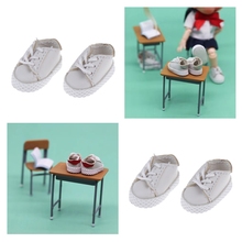 Fashion PU Shoes Flat Heel Lace Up Sneakers for OB11 1/12 BJD Ball Jointed Doll Clothes Outfit 11inch Doll DIY Accessories 2024 - buy cheap