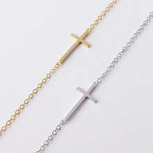 Pulseira de moda feminina 10 tamanhos, bracelete de cruz com frete grátis 2024 - compre barato