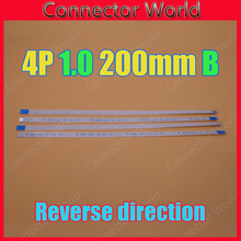 50x New FFC FPC flat flexible 4pin cable 1.0mm pitch 4 pin reverse Length 200mm Width 5mm 4p Ribbon Flex Cable Free Shipping 2024 - buy cheap
