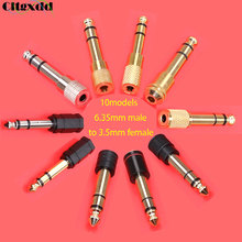 Cltgxdd-conector macho de 6,35mm a hembra de 3,5mm, amplificador de auriculares, Adaptador de Audio auxiliar, conector macho a hembra 2024 - compra barato