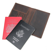 Top Quality Men Credit Card Holder Genuine Leather Passport Cover Travel Passport Holder Bag Passport Case Wallet Driver License 2024 - buy cheap