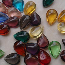 18 colors mixed 100pcs/lot 16x22mm crystal small beads water drop tear oval pendant free shipping 2024 - buy cheap