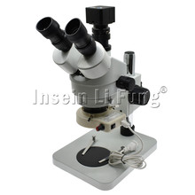 Microscopio Binocular estéreo Trinocular, aumento de Zoom continuo, 3.5X-90X + HD, 5.0MP, USB 3,0, unidad gratis, Cámara Industrial USB 2024 - compra barato