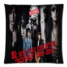 B'z Printing Decorative Throw Pillow Case Custom Square Linen Cotton Cushion Cover Sofa Bed Home Decoration 45x45cm 2024 - buy cheap