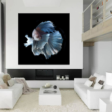 Impresiones de alta definición en lienzo de peces Betta para decoración del hogar, pósteres de arte de pared con diseño de Animal abstracto, Mural con marco para sala de estar y apartamento 2024 - compra barato