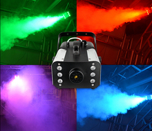 Mini 900 W RGB 3IN1 Controle Remoto bomba de máquina de fumaça DJ Stage Fogger Máquina de Fumaça de Discoteca para Festa Do Casamento Do Natal máquina 2024 - compre barato
