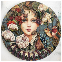 Beauty full square/round 5D DIY diamond painting"Butterfly Girl &flower' diamond Embroidery pattern cross stitch mosaic stickers 2024 - buy cheap
