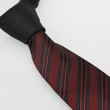 Yibei coachella gravata preta com laço, contraste vermelho, pequenos pontos, listrados, única, gravata de pescoço, masculina, negócios, artesanal para vestido de casamento 2024 - compre barato