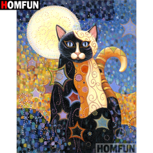 HOMFUN Full Square/Round Drill 5D DIY Diamond Painting "Cartoon cat" Embroidery Cross Stitch 3D Home Decor Gift A10329 2024 - buy cheap