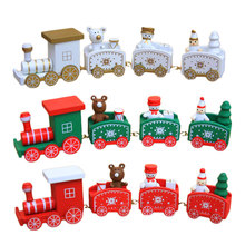 Милый творческий Рождество поезд орнамент деревянные украшения Рождественский подарок дома 2024 - купить недорого