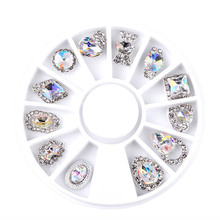 1box Nail Art Rhinestone Gems Metal AB Crystal Glitter 3D Nails Tips Accessoires Charms Manicure Tools Decoration DIY Design New 2024 - buy cheap