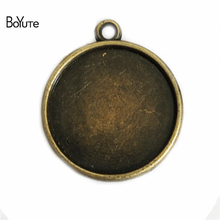 BoYuTe (100 unids/lote) Base de cabujón de 18MM, accesorios de joyería Vintage, piezas de Material de aleación, colgante de bandeja redonda de bronce antiguo 2024 - compra barato