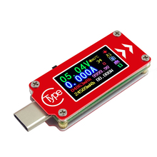TC64 тип-c цветной ЖК-дисплей USB тестер Вольтметр Амперметр измеритель напряжения мультиметр аккумулятор Зарядка банк питания Скидка 40% 2024 - купить недорого