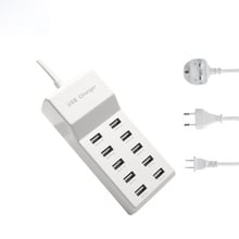 Universal 10 USB Charger Station Splitter 60W Mobile Phone Charger HUB Smart IC Charge for iPhone Samsung Mp3 Tablet 2024 - buy cheap