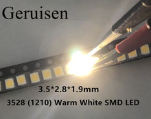 Lámpara de PLCC-2 de potencia, Chip SMD SMT 1210, 3528 LED, Blanco cálido, para todo tipo de luces LED, 1000 Uds. 2024 - compra barato