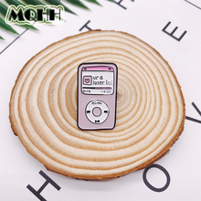 Cartoon Pink Cute Love Music Player MP3 Enamel Brooch Custom Geometric Alloy Badge Shirt Bag Pin Accessories Women Jewelry Gifts 2024 - compre barato